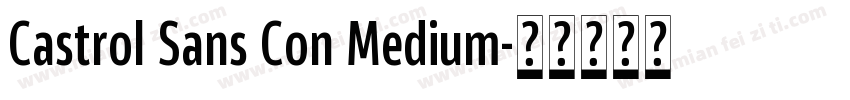 Castrol Sans Con Medium字体转换